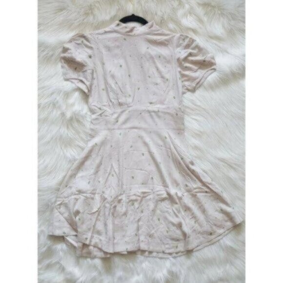 NEW Free People Ivory Abbie Print Fit and Flare Mini Dress Size 4 - Picture 4 of 11